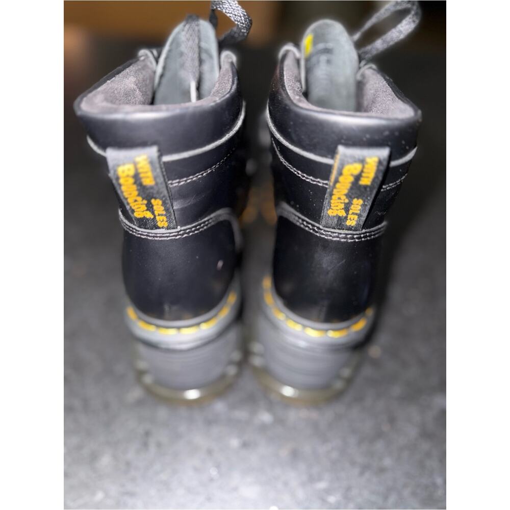 NEW Dr. Martens CORRAN 3 EYE HEELED Black Lace-Up Chunky Platform Boots SZ 9 - Picture 10 of 16